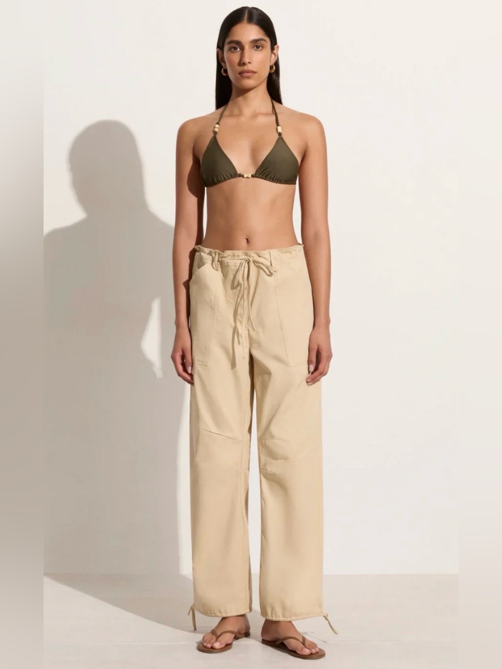 NWT Faithfull The Brand Cristo Pants Bleached Sand US 8
